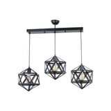 Modi Lighting 3’lü Yıldız Siyah Sıralı Sarkıt Avize - Renkli