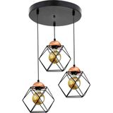 Modi Lighting 3'lümodern Siyah Bakır Sarkit Avize MOD-AV-4417-3BSY - Renkli