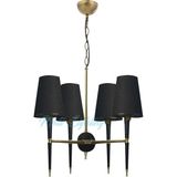 Modi Lighting 4lü Konik Borulu Şapkalı Siyah Eskitme Avize MOD-AV-4403-4BSY