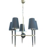 Modi Lighting 5li Konik Borulu Şapkalı Siyah Eskitme Avize MOD-AV-4403-5BSY