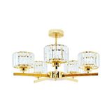 Modi Lighting 5’li Venus Gold Kristal Taşlı Modern Avize - Renkli