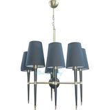 Modi Lighting 6lı Konik Borulu Huni Şapkalı Siyah Eskitme Avize MOD-AV-4403-6BSY
