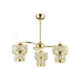 Modi Lighting Alfa 3’lü Kristalli Gold Avize 50CM - Renkli
