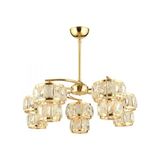 Modi Lighting Alfa 5’li Kristalli Gold Avize 50CM - Renkli