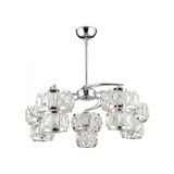 Modi Lighting Alfa 5’li Kristalli Krom Avize 50CM - Renkli