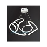 Modi Lighting Büyük Simetrik Burgulu Beyaz LED Avize Md9
