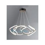 Modi Lighting Büyük Simetrik Burgulu Siyah LED Avize Md4