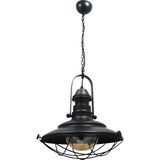 Modi Lighting Camlı Tekli Kafes Siyah Fener Avize MOD-4433-BSY - Renkli