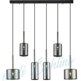 Modi Lighting Füme Sıralı Camlı 6'lı Sarkıtavize MOD-AV-4443-6FSR - Renkli