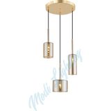 Modi Lighting Gold Bal Camlı 3'lü Sarkıt Avize MOD-AV-4443-3GB - Renkli