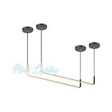Modi Lighting Iki Şeritli Yuvarlak Siyah LED Sarkıt Avize MOD-AV-4486-2SY