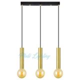 Modi Lighting Metal Pipe 3'lü Sıralı Siyah Eskitme Sarkıt Avize MOD-AV-4468-3PSE