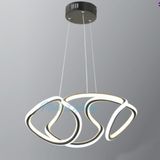 Modi Lighting Orta Simetrik Burgulu Siyah LED Avize Md6