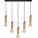 Modi Lighting Siyah Eskitme 5li Sıralı Sarkıt Avize MOD-AV-4468-5S