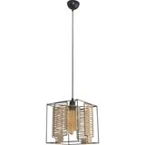 Modi Lighting Siyah Jüt Halat Modern Avize MOD-AV-3444-1BSY - Renkli