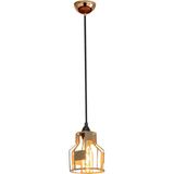 Modi Lighting Tekli Bakır Düz Kafes Halatlı Sarkıt Avize Mod-Av- 4407-1CD - Renkli