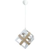 Modi Lighting Tekli Beyaz Küp Hasır Detaylı Avize MOD-AV-4426-1BBY - Renkli