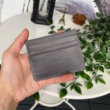 Modica Ducal - Hakiki Deri Ultra İnce Kartlık, Minimalist Kredi Kartı Kılıfı, Slim Kart Koruyucu, Ön Cep Cüzdanı (Gri)