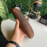 Modica® Favara - Premium Serie Hakiki Eskitme Deri Kalemlik (Kahverengi)