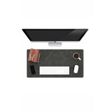 Modica Gri Hakiki Deri Masa Matı Oyuncu Mouse Pad Oyuncu Laptop Bilgisayar Masa Matı75x35 Cm | Hobart