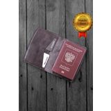 Modica Gri Hakiki Deri Pasaport Kılıfı | Ruhsat Kılıfı| Pasaport Koruyucu | Simenit