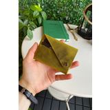 Modica - Hakiki Deri Natürel Minimalist Origami Katlanabilir Sarı Erkek Cüzdan Vista