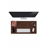Modica® Hobart - Hakiki Deri Masa Matı | Deri Oyuncu Mouse Pad | Yazı Masası Altlığı 75x34 Cm (Kahverengi)