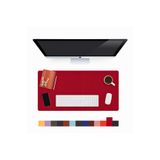 Modica Lindos Deri Masa Pedi, Büyük Mouse Pad, Gaming Oyuncu Mause Pad, Ofis Ve Ev İçin Masa Altlığı, Kırmızı