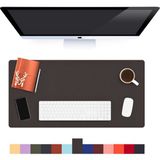 Modica Lindos - Deri Mat, Masa Pedi, Büyük Mouse Pad, Ofis Için Mat, Su Geçirmez Mat, Ofis ve Ev Için Deri Pedi, Gaming Masa Matı, Masaüstü Için Masa - Kahverengi
