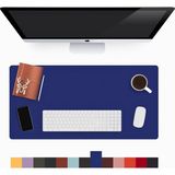 Modica Lindos - Deri Mat, Masa Pedi, Büyük Mouse Pad, Ofis Için Mat, Su Geçirmez Mat, Ofis ve Ev Için Deri Pedi, Gaming Masa Matı, Masaüstü Için Masa - Mavi