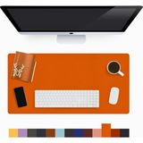 Modica Lindos - Deri Mat, Masa Pedi, Büyük Mouse Pad, Ofis Için Mat, Su Geçirmez Mat, Ofis ve Ev Için Deri Pedi, Gaming Masa Matı, Masaüstü Için Masa - Turuncu
