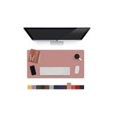 Modica - Pudra Rengi Deri Mat, Masa Pedi, Büyük Mouse Pad, Ofis Için Mat, Su Geçirmez Mat Lindos