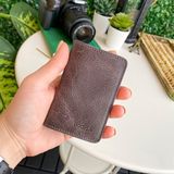 Modica Sovana – Deri Natural İnce Minimalist Tasarım Slim Unisex Cüzdan, Kompakt Kartlık, Kolay Taşınabilir (Gri)