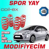 Modifiyecim Citroen C3 2002 Sonrası 45-45MM Coil-Ex Spor Yay Helezon