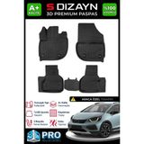 Modifiyecim Honda Jazz 3D Pro Havuzlu Paspas 2020 Üzeri A+ Kalite 3DS-SDZ185 - Siyah