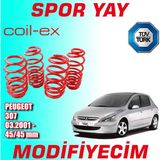 Modifiyecim Peugeot 307 2001 Sonrası 45-45MM Coil-Ex Spor Yay Helezon