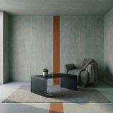 Modilab Modern Metal Orta Sehpa- Minimal Dikdörtgen Demonte Salon Sehpası - siyah