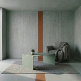 Modilab Modern Metal Orta Sehpa- Minimal Dikdörtgen Demonte Salon Sehpası - yeşil