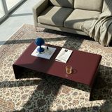 Modilab Modern Metal Orta Sehpa- Minimal Dikdörtgen Salon Sehpası - bordo