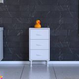 Modilayn 3 Çekmeceli Beyaz Dar Şifonyer 45 cm Yatak Odası İçin Modern Tasarım ve Kullanışlılık