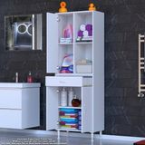 Modilayn 3 Kapılı Tek Çekmeceli Çok Amaçlı Dolap Mutfak Dolabı Banyo Dolabı - Beyaz