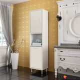 modilayn 45x160 cm Mutfak Dolabı Tek Kapaklı Raflı Kirli Camasır Dolabı Banyo Dolabi Çok Amaçlı Dolap