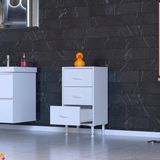 Modilayn 45x75 cm Beyaz Şifonyer 3 Çekmeceli Yatak Odası ve Ofis Dolabı Modern Tasarım
