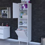 Modilayn 50 x 163,4 x 32,5 cm 2 Kapak 3 Bölmeli Sepetli Banyo Dolabı Mutfak Dolabı Çok Amaçlı Dolap