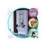 Modilayn 55 X 160 X32,5cm 3 Kapaklı Çok Amaçlı Mutfak Dolabı Sepetli Banyo Dolabı Oyuncak Dolabı