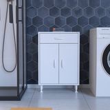 Modilayn 55 x 88 x 32.5 cm 2 Kapaklı Tek Çekmeceli Mutfak Dolabı Çok Amaçlı Banyo Dolabı