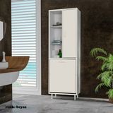 modilayn 55x160 cm Sepetli Mutfak Dolabı Kirli Çamaşır Dolabı Sepetli Banyo Dolabı Oyuncak Dolabı