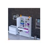 Modilayn Afra 100X173x32,5Cm 1 Çekmece, 3 Göz Sepet, 1 Kapak, 8 Raf Dar Alan Banyo Dolabı