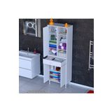 Modilayn Afra 70X173x32,5 Cm 1 Çekmece 3 Kapak 7 Raf 10 Bölme Çok Amaçlı Banyo & Mutfak Dolabı