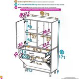 Modilayn Afra 75X173x32,5Cm 1 Çekmece, 2 Göz Sepet, 1 Kapak, 4 Raf Dar Alan Banyo Dolabı